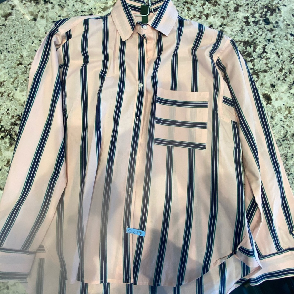 Big Pinstripe Blouse (Button Up)⚡️